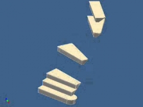 AutoCad animation 2: Cantilevered stair