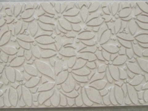 Leaves stone panel