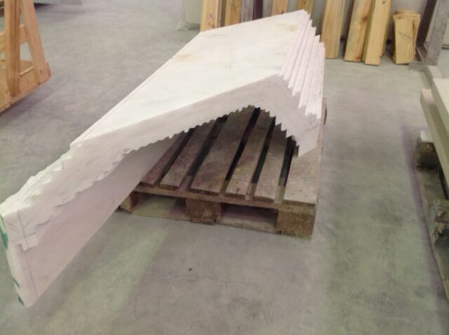 LIGHTSTONE WHITE MARBLE Lusorochas WHITE ESTREMOZ CNC MACHINE BY LUSOROCHAS STUNNING ARCHITECTURAL PROJECT